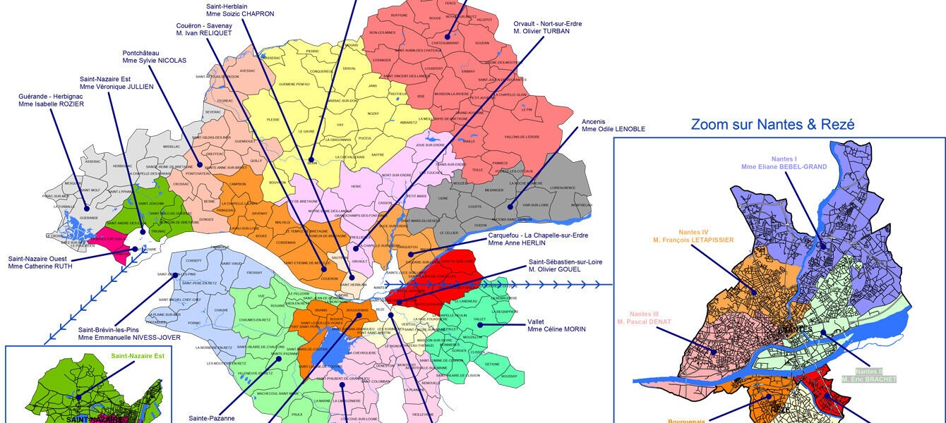 carte des circonscriptions de loire-atlantique - éducation nationale